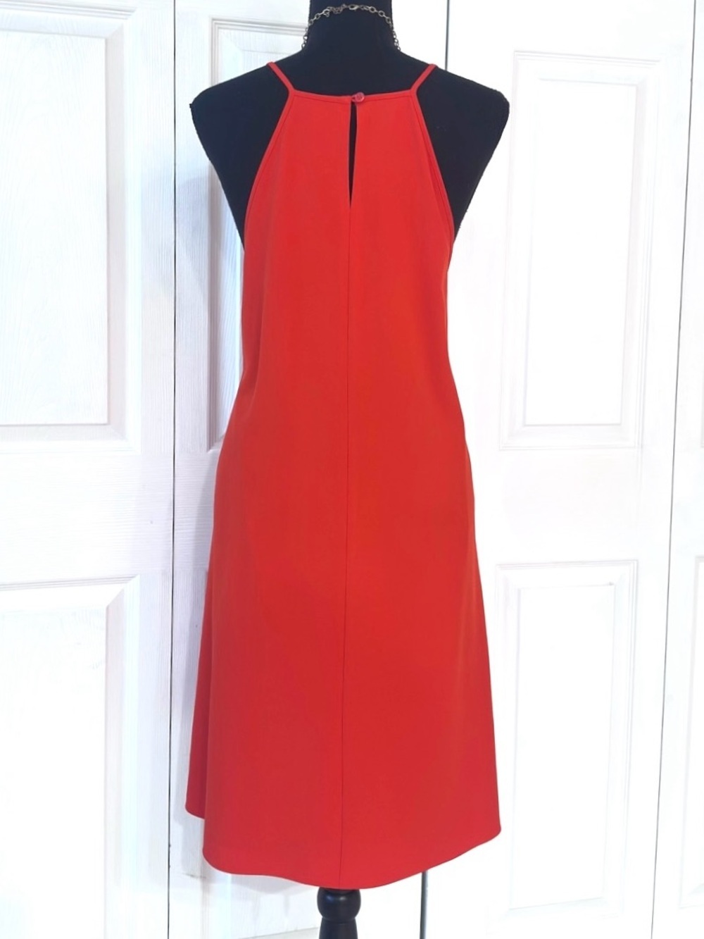 Daniel Cremieux Red A-Line Spaghetti Strap Dress Gold Grommet Detail - Picture 6 of 13